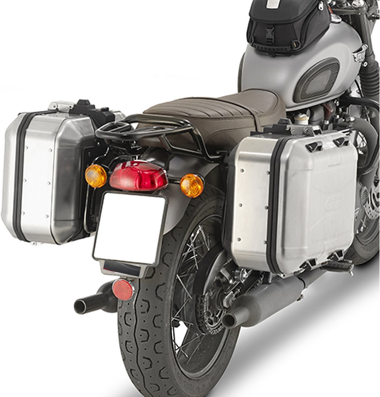 Trekker Dolomiti Aluminium Top Case + Side Cases - 90 Lt Trekker Dolomiti Aluminium - Givi Compatible With Triumph Bonneville T100 (2017-2022)