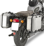 Black Top Case + Side Cases - 84 Lt Technopolymer - Givi Compatible With Triumph Bonneville T100 (2017-2022)