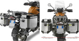 Monokey Cam-Side Trekker Outback Evo Smart Aluminium Side Cases + Locks - 84 Lt Trekker Outback Evo Smart Aluminium - Givi Compatible With Bmw R 1200 Gs Adventure (2006-2013)