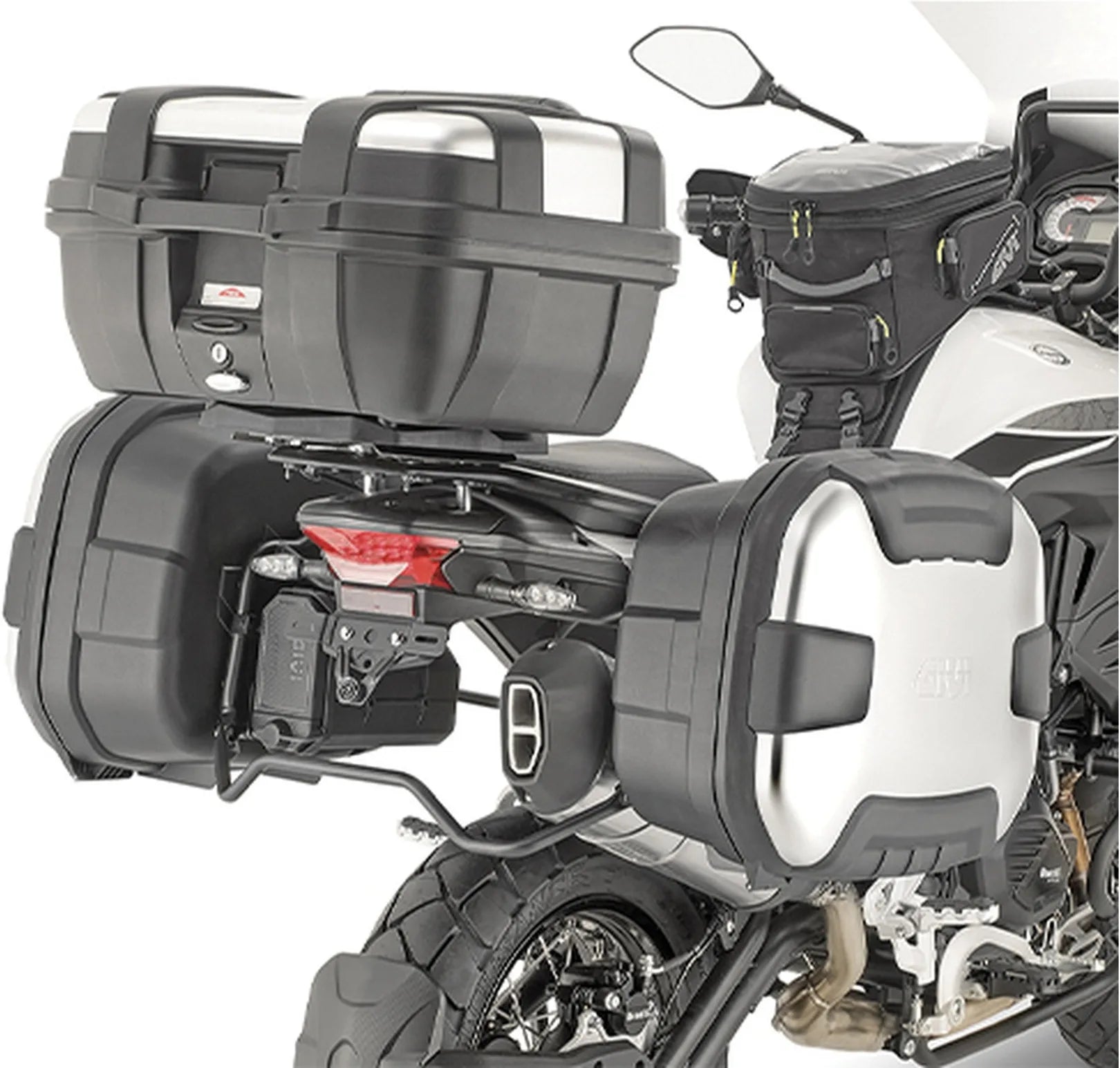 Seitenkoffer Monokey Schwarz 44 Lt Technopolymer - Givi Kompatibel Mit Benelli Trk 502 (2021-2024)
