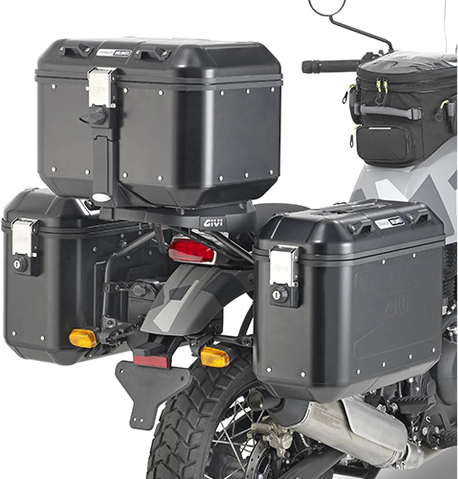 Seitenkoffer Monokey Trekker Lite Schwarz 70 Lt Trekker Lite Technopolymer - Givi Kompatibel Mit Royal Enfield Himalayan (2018-2020)