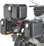Monokey Trekker Lite Black Side Cases - 70 Lt Trekker Lite Technopolymer - Givi Compatible With Royal Enfield Himalayan (2018-2020)