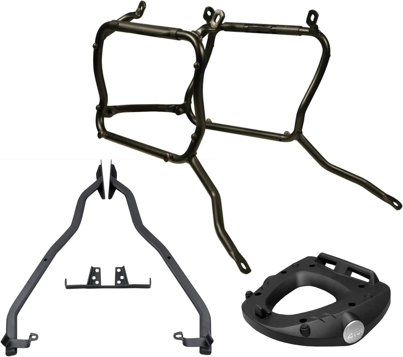 Motorradkoffer Monokey Trekker Aluminium Schwarz 52 Lt Trekker Aluminium - Givi Kompatibel Mit Honda Cb 500 S (2000-2005)