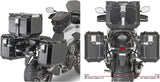 Monokey Cam-Side Trekker Outback Evo Smart Black Aluminium Side Cases + Locks - 70 Lt Trekker Outback Evo Smart Aluminium - Givi Compatible With Honda Nx 500 (2024)