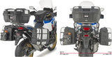 Monokey Trekker Black Side Cases - 66 Lt For Original Rack Trekker Aluminium - Givi Compatible With Honda Crf 1100 L Africa Twin (2020-2023)
