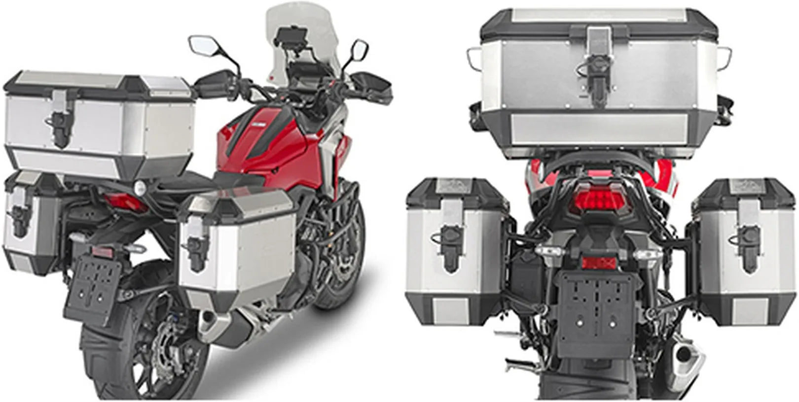 Seitenkoffer Monokey Trekker Schwarz 92 Lt Trekker Aluminium - Givi Kompatibel Mit Honda Nc 750 X (2021-2025)