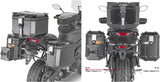 Seitenkoffer Monokey Cam-Side Trekker Outback Evo Smart Aluminium + Schloss 88 Lt Trekker Outback Evo Smart Aluminium - Givi Kompatibel Mit Yamaha Tracer 9 - Gt - Gt+ (2021-2024)
