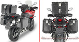 Trekker Outback Evo Smart Aluminium Black Top Case + Side Cases - 138 Lt Trekker Outback Evo Smart Aluminium - Givi Compatible With Triumph Tiger 660 Sport (2022-2024)