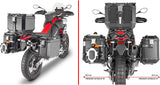 Seitenkoffer Monokey Cam-Side Trekker Outback Evo Smart Aluminium Schwarz + Schloss 88 Lt Trekker Outback Evo Smart Aluminium - Givi Kompatibel Mit Aprilia Tuareg 660 (2021-2024)