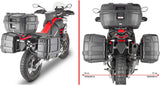 Monokey Trekker Dolomiti Black Aluminium Side Cases - 60 Lt Trekker Dolomiti Aluminium - Givi Compatible With Aprilia Tuareg 660 (2021-2024)