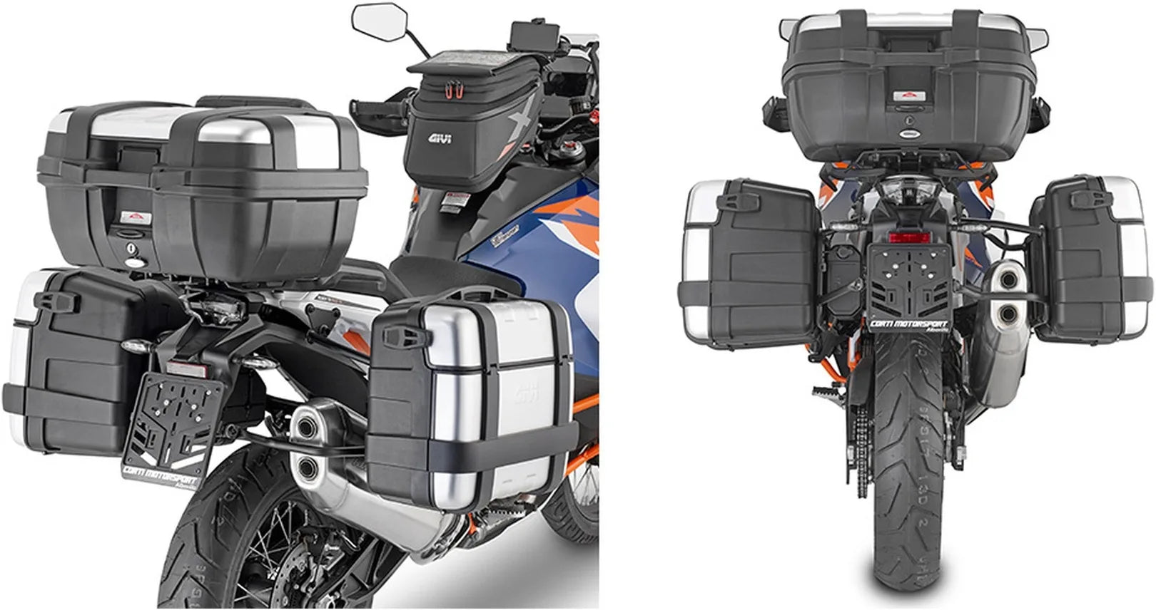 Seitenkoffer Monokey Trekker Dolomiti Aluminium 60 Lt Trekker Dolomiti Aluminium - Givi Kompatibel Mit Ktm 1290 Super Adventure S (2021-2024)