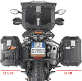 Seitenkoffer Monokey Cam-Side Trekker Outback Evo Smart Aluminium + Schloss 88 Lt Trekker Outback Evo Smart Aluminium - Givi Kompatibel Mit Ktm 790 Adventure (2023-2025)