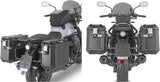 Seitenkoffer Monokey Cam-Side Trekker Outback Evo Smart Aluminium Schwarz + Schloss 96 Lt Trekker Outback Evo Smart Aluminium - Givi Kompatibel Mit Moto Guzzi V7 850 Stone (2021-2024)