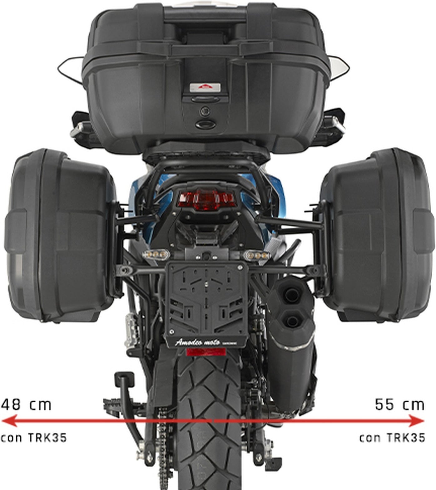 Monokey Trekker Dolomiti Aluminium Side Cases - 72 Lt Trekker Dolomiti Aluminium - Givi Compatible With Qj Motor Srt 600 Sx (2024)