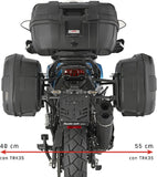 Monokey Trekker Dolomiti Aluminium Side Cases - 72 Lt Trekker Dolomiti Aluminium - Givi Compatible With Qj Motor Srt 600 Sx (2024)