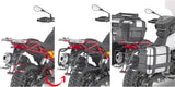 Monokey Trekker Dolomiti Black Aluminium Side Cases - 72 Lt Trekker Dolomiti Aluminium - Givi Compatible With Moto Guzzi V85 Tt (2019-2023)