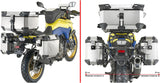 Seitenkoffer Monokey Cam-Side Trekker Outback Evo Smart Aluminium Schwarz + Schloss Dx Abgeschrägt 88 Lt Trekker Outback Evo Smart Aluminium - Givi Kompatibel Mit Suzuki V-Strom 800 De (2023-2024)