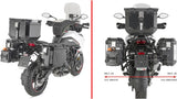 Seitenkoffer Monokey Cam-Side Trekker Outback Evo Smart Aluminium Schwarz + Schloss Dx Abgeschrägt 88 Lt Trekker Outback Evo Smart Aluminium - Givi Kompatibel Mit Benelli Trk 702 X (2023-2024)