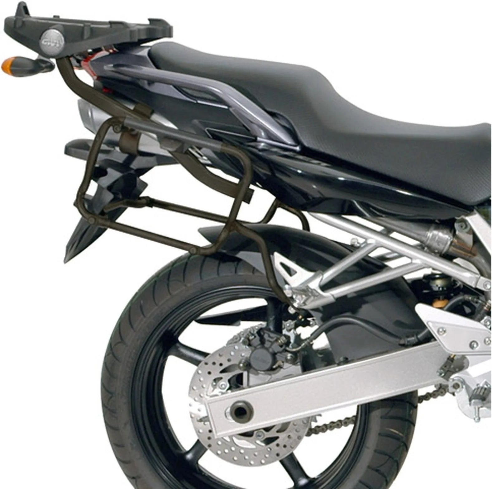 Topcase + Seitenkoffer Blade Schwarz Tech 107 Lt Blade Technopolymer - Givi Kompatibel Mit Yamaha Fz-6 - Fazer (2004-2006)