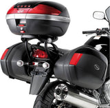 Monokey Side Silver Tech Side Cases - 74 Lt Technopolymer - Givi Compatible With Suzuki Gsf 650 Bandit - S K7 K8 (2007-2011)