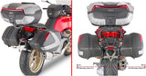 Topcase + Seitenkoffer Arena Schwarz 110 Lt Arena Technopolymer - Givi Kompatibel Mit Moto Guzzi V 100 Mandello 1000 (2022-2024)
