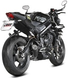 Complete Exhaust System Without Catalytic Converter And Without Sound Certification X-M5 Steel Black - Mivv Compatible With Triumph Street Triple 765 R - Rs (2025-2026)