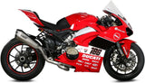 Komplette Auspuffanlage Ohne Katalysator Und Ohne Geräuschzulassung Delta Race Full Titan Carbon - Mivv Kompatibel Mit Ducati Panigale V4 (2018-2022)