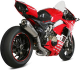 Komplette Auspuffanlage Ohne Katalysator Und Ohne Geräuschzulassung Delta Race Full Titan Carbon - Mivv Kompatibel Mit Ducati Panigale V4 (2018-2022)
