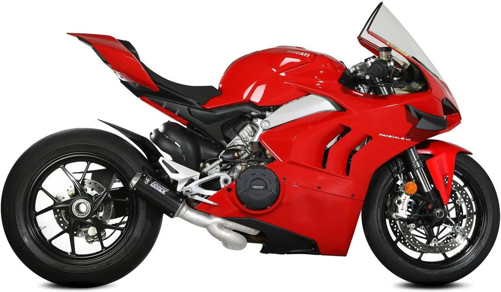 Komplette Auspuffanlage Ohne Katalysator Und Ohne Geräuschzulassung Mk3 Carbon - Mivv Kompatibel Mit Ducati Streetfighter V4 (2020-2022)