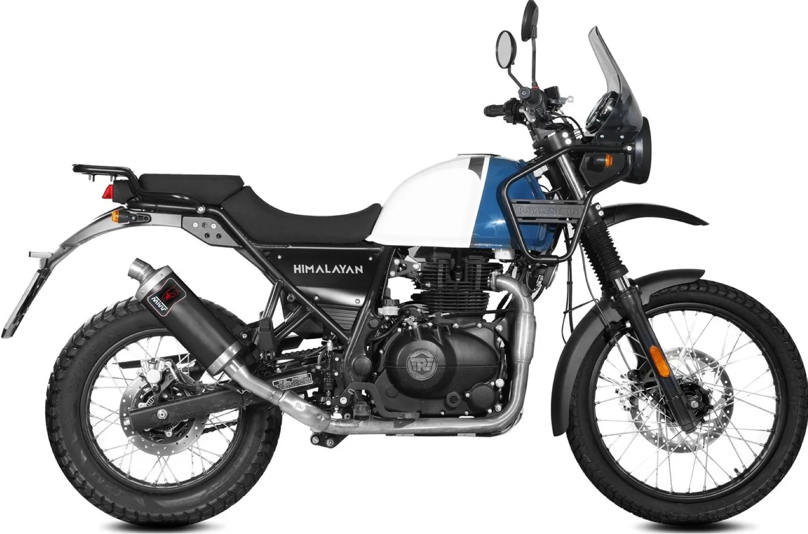 Auspuffendstück Ohne Katalysator Und Mit Geräuschzulassung Dakar Stahl Schwarz - Mivv Kompatibel Mit Royal Enfield Himalayan (2021-2023)