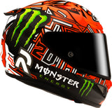 Integralhelm Für Motorrad Hjc Rpha 12 P.I.M. Evo (Carbon-Aramid/Fiberglass/Natural Fiber) Mc1 Quartararo Replica Ii Grösse 09 L