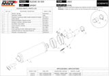 Complete Non-Catalytic Exhaust System With Sound Certification Oval Carbon - Mivv Compatible With Suzuki Sv 650 (2003)