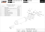 Exhaust Tip With Noise Certification Gp Steel Black - Mivv Compatible With Suzuki Gsx-R 600 (2004-2005)
