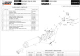 Auspuffendstück Mit Geräuschzulassung Gp Carbon - Mivv Kompatibel Mit Suzuki Gsx-R 1000 (2005-2006)