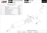 Exhaust Tip With Noise Certification Oval Stainless Steel - Mivv Compatible With Suzuki Gsf 650 Bandit (2005-2006)