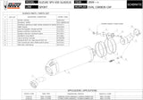 Exhaust Tip With Noise Certification Oval Carbon Carbon - Mivv Compatible With Suzuki Gladius (2009-2015)