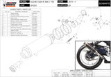 Exhaust Tip With Noise Certification Gp Carbon - Mivv Compatible With Suzuki Gsx-R 750 (2011-2017)