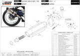 Auspuffendstück Mit Geräuschzulassung Suono Stahl Schwarz Carbon - Mivv Kompatibel Mit Suzuki Gsx-R 600 (2011-2016)