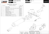 Exhaust Tip With Noise Certification Gp Steel Black - Mivv Compatible With Suzuki Gsr 750 (2011-2016)