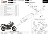 Exhaust Tip With Noise Certification Speed Edge Stainless Steel Carbon - Mivv Compatible With Suzuki Dl 1000 V-Strom (2014-2020)