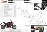 Auspuffendstück Mit Geräuschzulassung Suono Stahl Schwarz Carbon - Mivv Kompatibel Mit Suzuki Gsx-S 1000 (2015-2020)