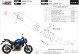 Exhaust Tip With Noise Certification Oval Carbon Carbon - Mivv Compatible With Suzuki Sv 650 (2016-2024)
