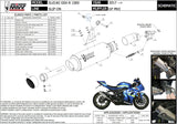 Auspuffendstück Mit Geräuschzulassung Gppro Stahl Schwarz - Mivv Kompatibel Mit Suzuki Gsx-R 1000 (2017-2020)