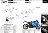 Uncatalysed Exhaust System Without Sound Certification Mk3 Stainless Steel - Mivv Compatible With Suzuki Gsx-R 1000 (2017-2020)