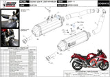 Doppelauspuffanlage Mit Geräuschzulassung Speed Edge Edelstahl Carbon - Mivv Kompatibel Mit Suzuki Gsx-R 1300 Hayabusa (2008-2017)