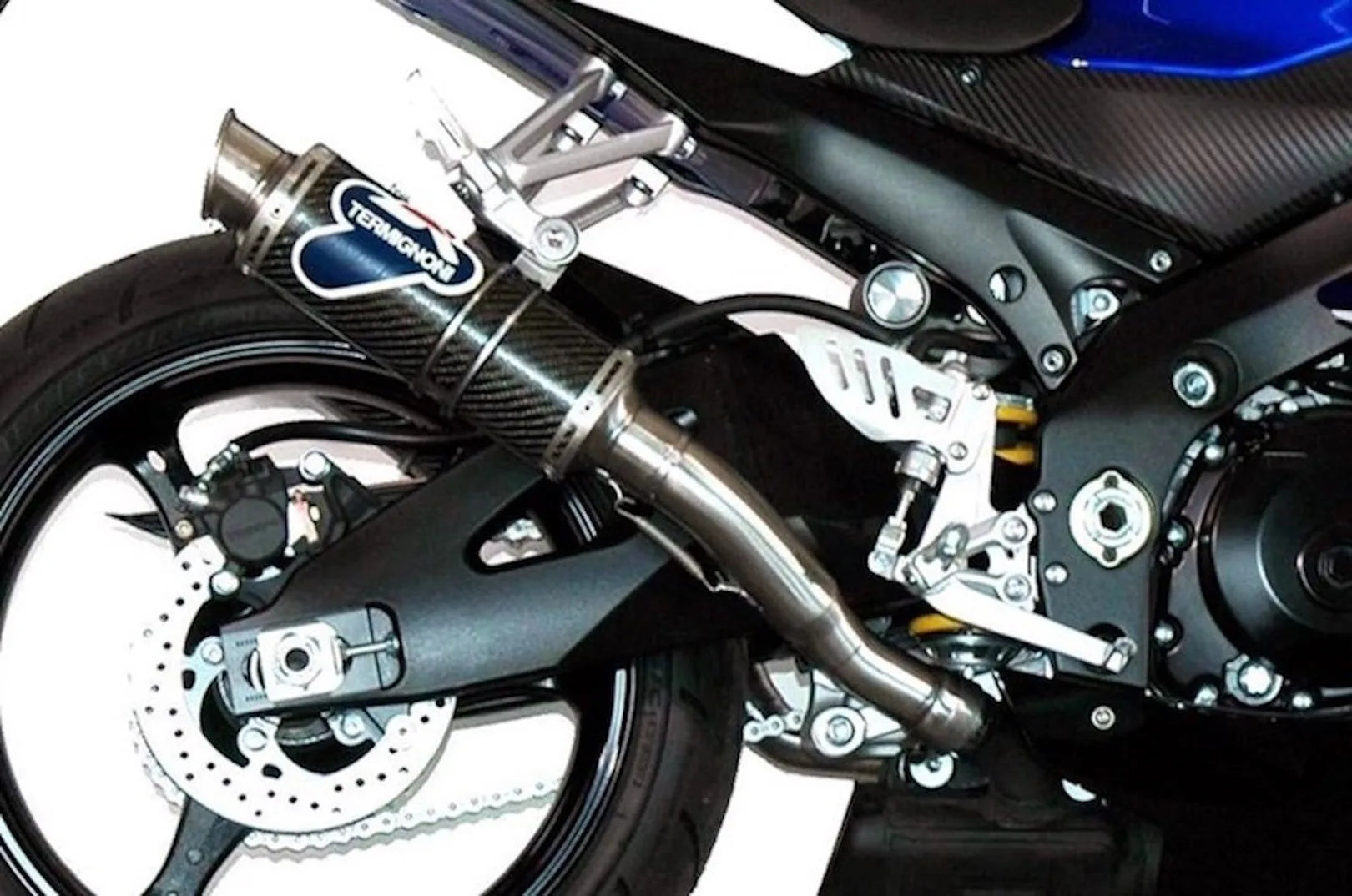 Doppelauspuffanlage Ohne Katalysator Mit Geräuschzulassung Round Carbon - Termignoni Kompatibel Mit Suzuki Gsx-R 1000 (2007-2008)