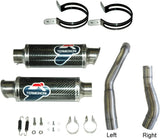 Doppelauspuffanlage Ohne Katalysator Mit Geräuschzulassung Round Carbon - Termignoni Kompatibel Mit Suzuki Gsx-R 1000 (2009-2011)