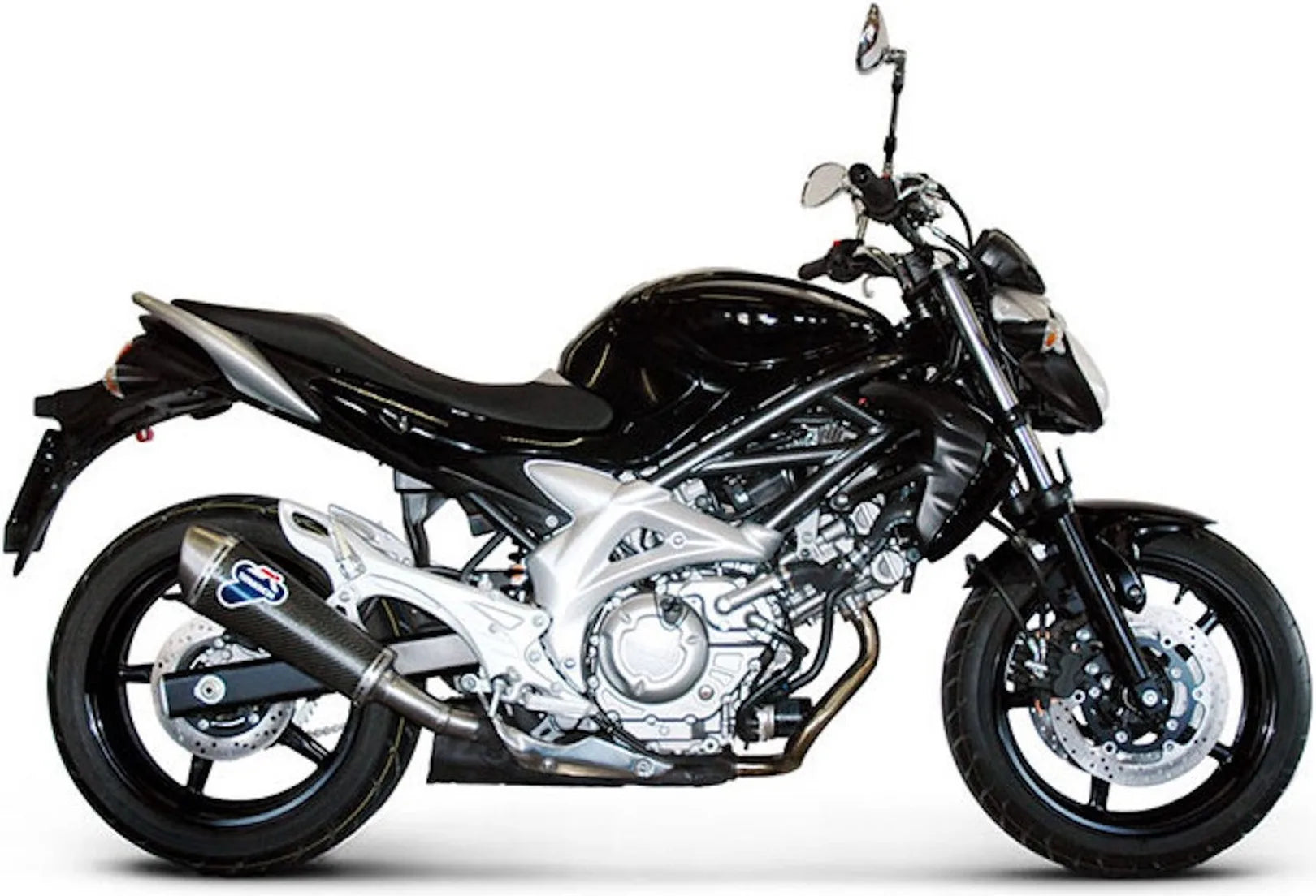 Auspuffendstück Mit Geräuschzulassung Oval Carbon - Termignoni Kompatibel Mit Suzuki Gladius (2009-2019)
