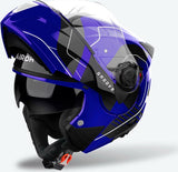 Flip-Up Motorcycle Helmet Airoh Specktre - Specg18 Thermoplastic Hrt Gloss Blue Groove Size M