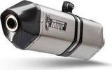Exhaust Tip With Noise Certification Speed Edge Stainless Steel Carbon - Mivv Compatible With Moto Guzzi V85 Tt (2019-2024)